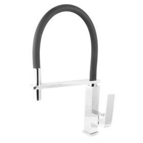   Gamma Monaco Hajlítható Flexibilis Csaptelep - Fekete - króm