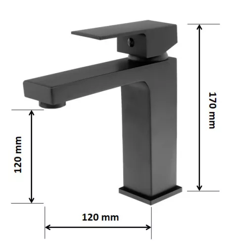 Gamma Cube Black mosdó csaptelep - matt fekete