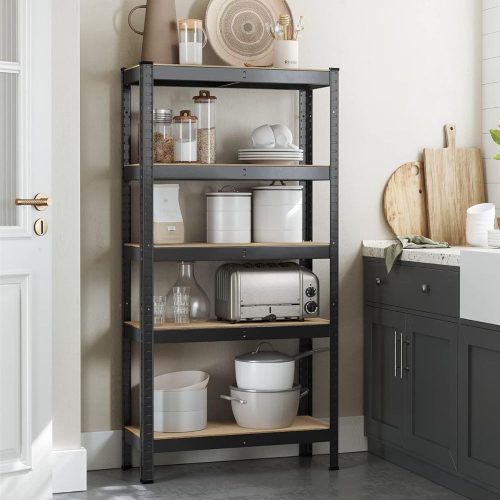 Fém polc / univerzális tároló polc - Vasagle Loft - 75 x 150 x 30 cm