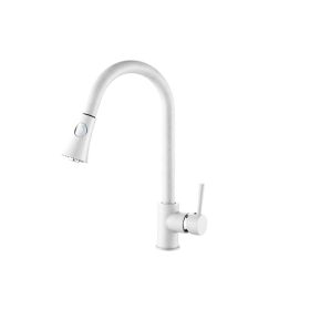   SNAKE gránit mosogató csaptelep - kihúzható fejjel - Fehér