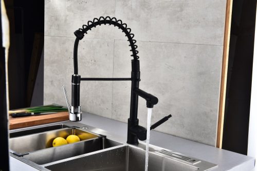 Gamma SPIRAL-DUO Multifunkciós Mosogató Csaptelep - Fekete