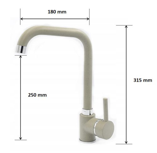 Gamma Steel Mosogató Csaptelep - Szürke