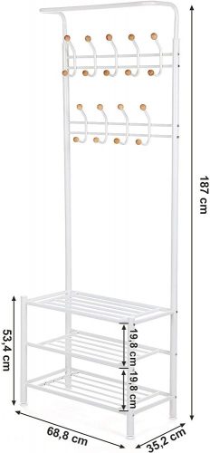 Előszobafal / fogas cipőtárolóval - 68 x 187 cm