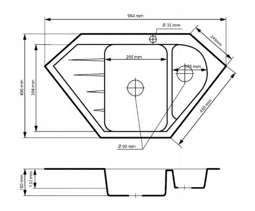 Gránit mosogató NERO Joker + kihúzható zuhanyfejes Snake csaptelep + adagoló (szürke)