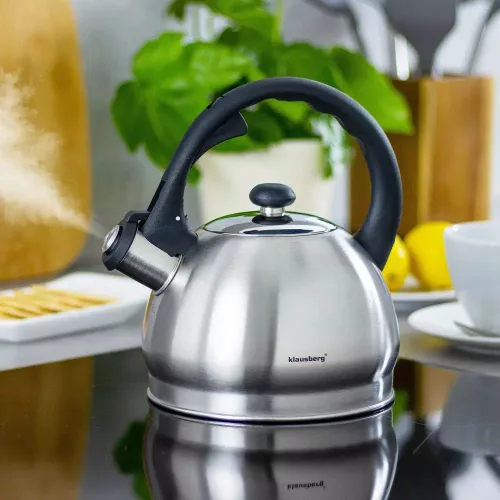 Klausberg teáskanna, sípszóval, inox, 1.8L (KB-7042)
