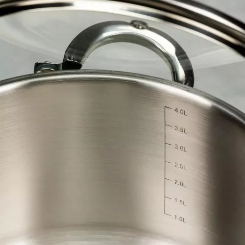 Klausberg Premium lábos 4.6L, Ø22 cm- rozsdamentes acél, edzett üveg fedő (KB-7125)