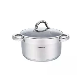   Klausberg Premium lábos 9.5L, Ø28 cm- rozsdamentes acél, edzett üveg fedő (KB-7128)