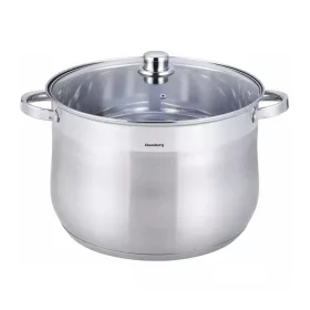   Klausberg fazék 22.4L, Ø34 cm- rozsdamentes acél, edzett üveg fedő (KB-7168)