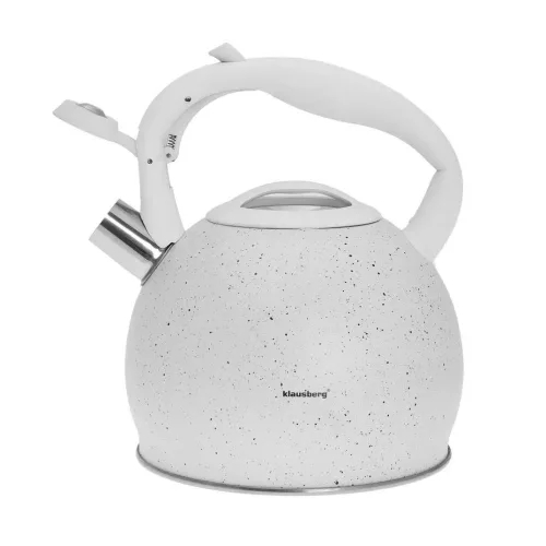 Kinghoff teáskanna, sípszóval, fehér gránit mintás, 3.0L (KB-7265)