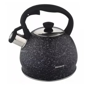   Klausberg teáskanna, sípszóval - fekete gránit mintás - 2L (KB-7320)