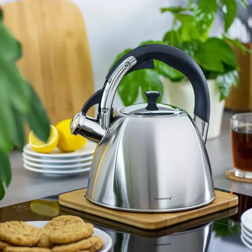 Klausberg teáskanna, sípszóval, inox, 2.2 L (KB-7409)