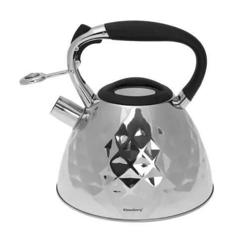 Klausberg teáskanna, sípszóval - króm- 3L (KB-7413)