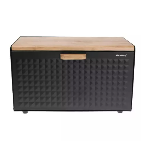 Klausberg Premium kenyértartó - rozsdamentes acél / bambusz (KB-7425)