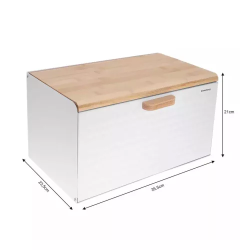 Klausberg Premium kenyértartó - rozsdamentes acél / bambusz (KB-7427)
