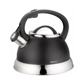 Kinghoff teáskanna, sípszóval - fekete - 2.2L (KH-1224)