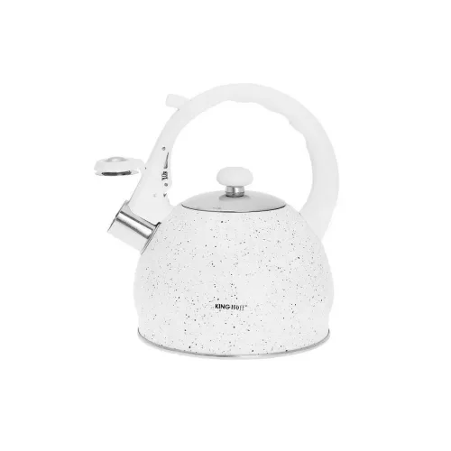 Kinghoff teáskanna, sípszóval, fehér gránit mintás, 2.0L (KH-1404)