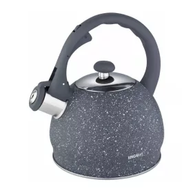   Kinghoff teáskanna, sípszóval - szürke gránit mintás, 2.0L (KH-1405)
