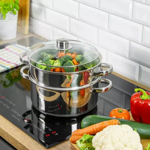 Kinghoff 3 részes pároló edény készlet Ø18 cm - 2.5L (KH-3315)
