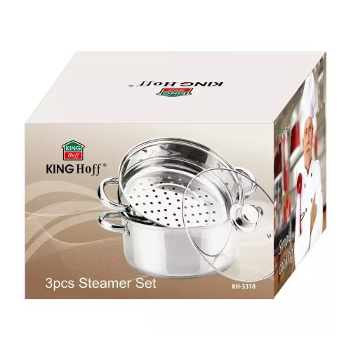 Kinghoff 3 részes pároló edény készlet Ø24 cm - 5L (KH-3318)