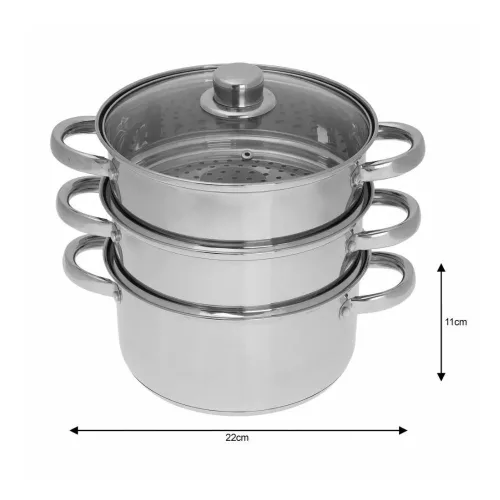 Kinghoff 4 részes pároló edény készlet Ø22 cm - 4L (KH-3328)