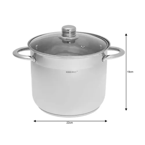 Kinghoff Premium 6 darabos fazék készlet - rozsdamentes acél (KH-4310)