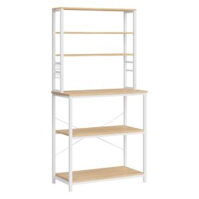 Konyhai álló polc - Vasagle - 80 x 167 cm (fehér)