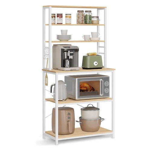 Konyhai álló polc - Vasagle - 80 x 167 cm (fehér)