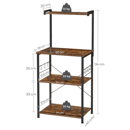 Konyhai álló polc - Vasagle - 60 x 134 cm