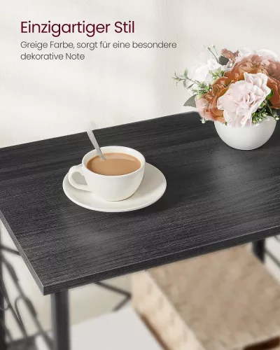 Kerekes polc / tálalókocsi - Vasagle Loft (fekete)