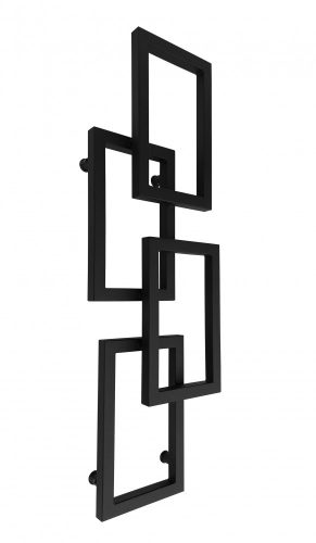 Weberg LOTUS Design Törölközőszárítós Radiátor 111x36 cm (Fekete)