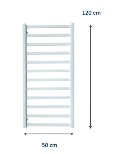 Weberg LUGO Design Törölközőszárítós Radiátor 120x50 cm (Fehér)