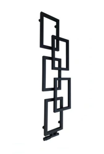 Weberg LOTUS Design Törölközőszárítós Radiátor 135x39 cm (Fekete)