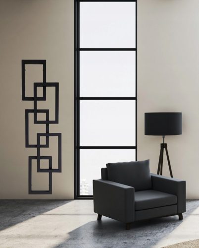 Weberg LOTUS Design Törölközőszárítós Radiátor 135x39 cm (Fekete)