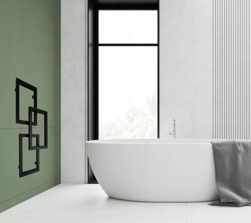 Weberg LOTUS Design Törölközőszárítós Radiátor 87x36 cm (Fekete)