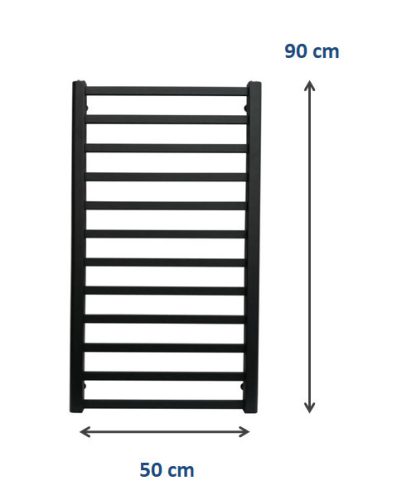 Weberg LUGO Design Törölközőszárítós Radiátor 90x50 cm (Fekete)