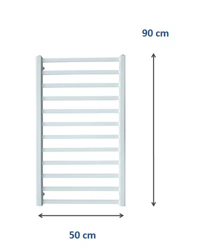 Weberg LUGO Design Törölközőszárítós Radiátor 90x50 cm (Fehér)