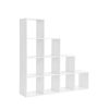 Design könyvespolc / tároló polc - Vasagle Loft - 130 x 130 cm (fehér)