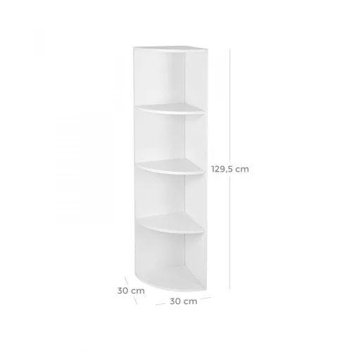 Fali sarokpolc / sarok könyvespolc - Vasagle Loft - 30 x 130 cm
