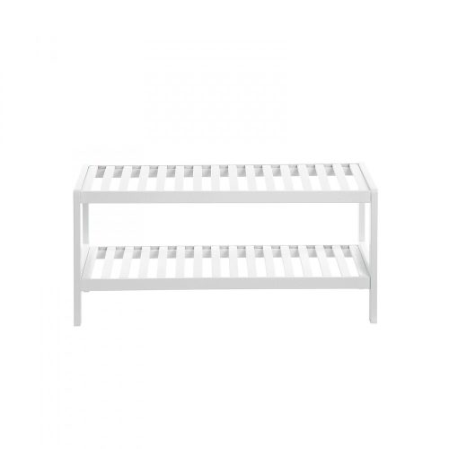 Bambuszfa tároló polc - 70 x 55 cm (fehér)