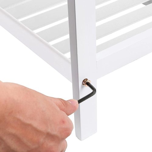 Bambuszfa tároló polc - 70 x 55 cm (fehér)