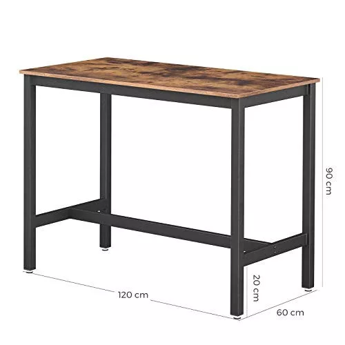 Bárasztal / magas asztal - Vasagle Loft - 120 x 60 cm