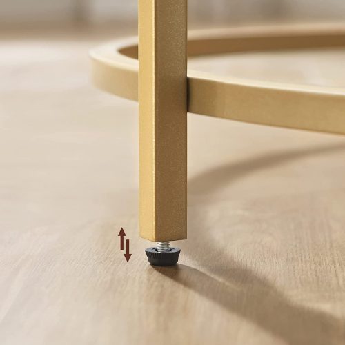 Dohányzóasztal - Vasagle Loft - Ø84 cm (arany) 