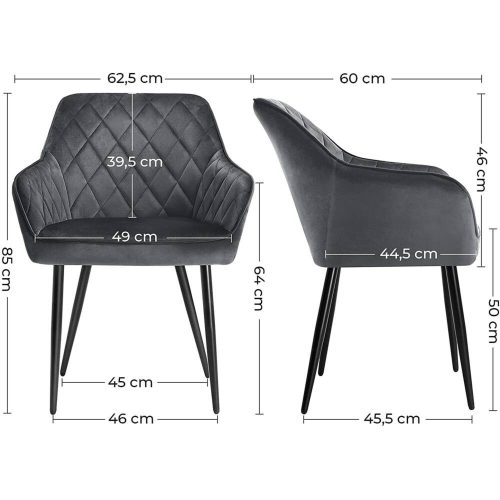 Étkező szék - bársony kárpitozott szék