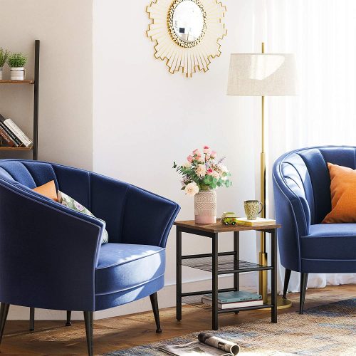 Éjjeliszekrény / oldalsó asztal szett - 2db - Vasagle Loft