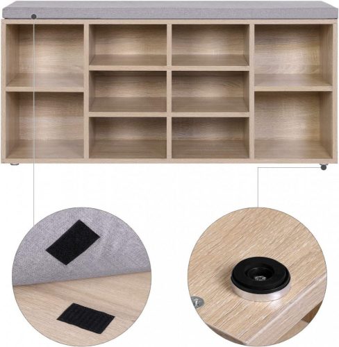 Cipőpad / cipőtároló - Vasagle - 104 cm (sonoma tölgy)