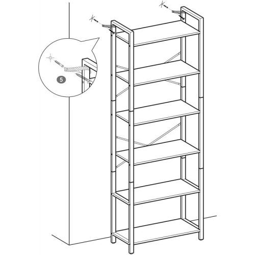 Könyvespolc / tároló polc rendszer - Vasagle Loft - 158 x 166 cm
