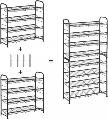 Cipőtároló polc - 4 szintes - 68 cm - Vasagle Loft