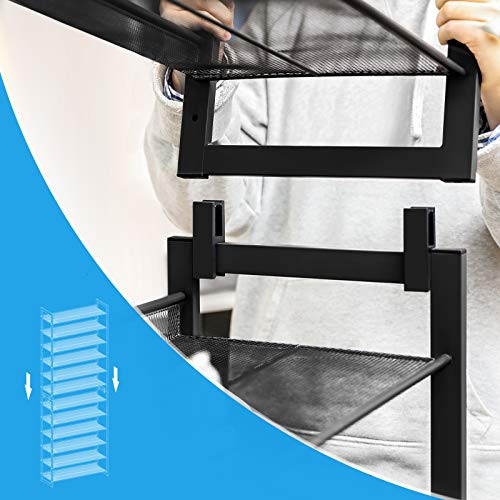 Cipőtartó állvány - 2 x 6 szintes - 92 x 223 cm (fekete)