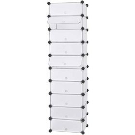   10 szintes univerzális zárt tároló polc / cipőtároló - 48 x 173 cm