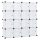Univerzális 16 részes zárható tároló polc - 123 x 123 cm